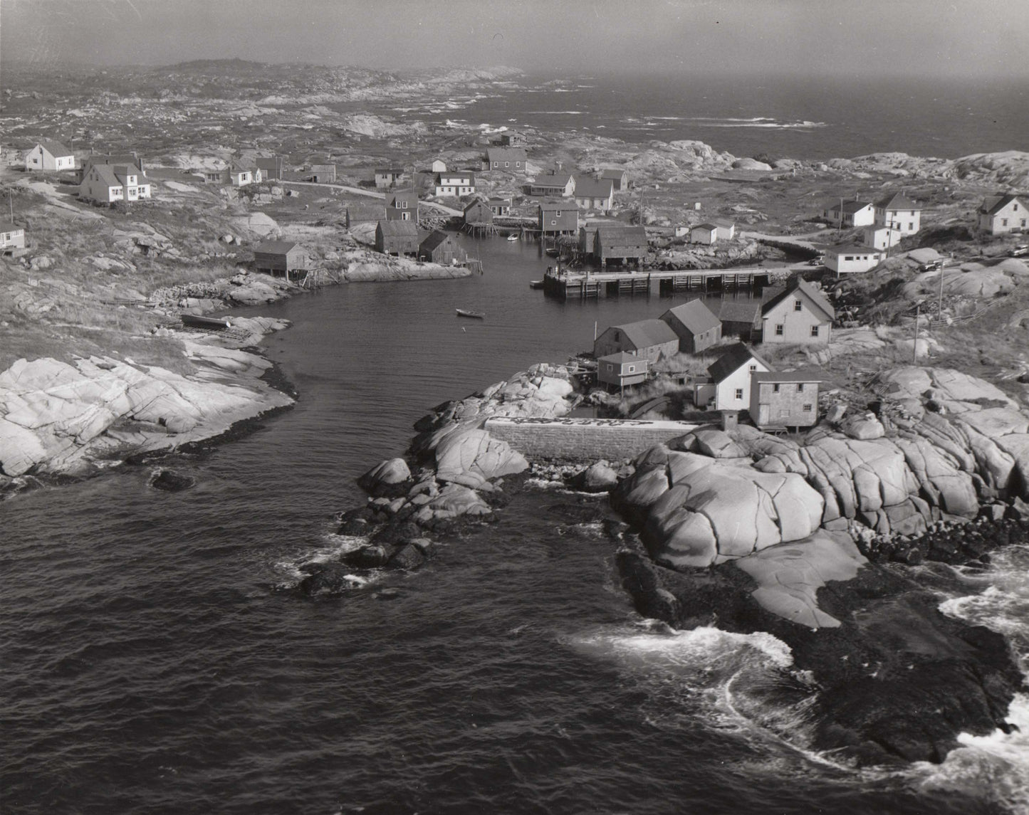 Peggy's Cove from the air, 1958
