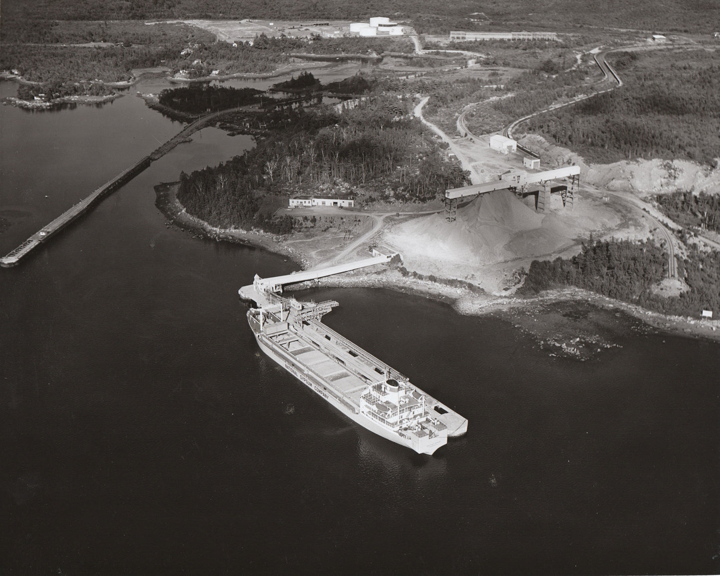 Loading gypsum at Tufts cove