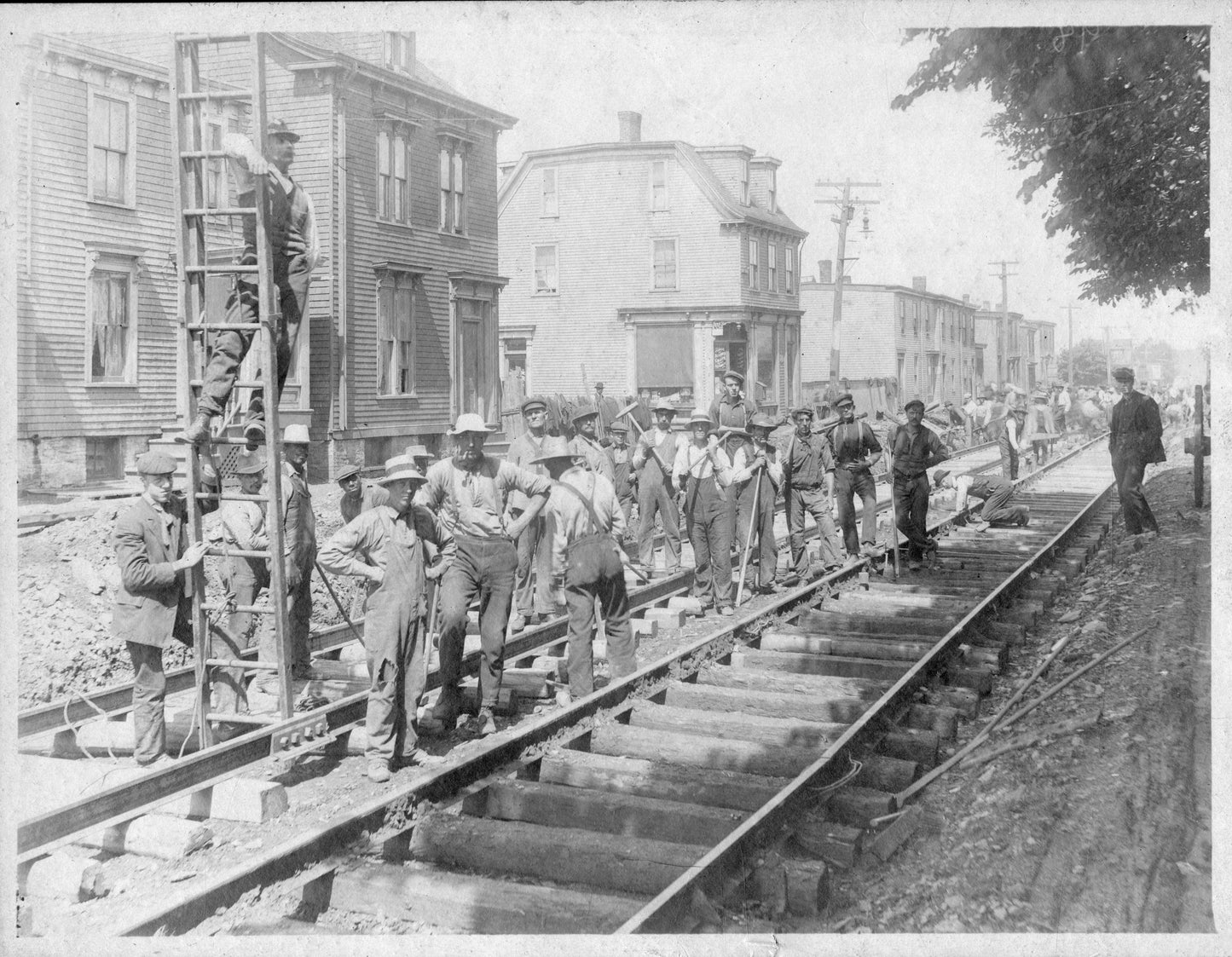 Laying Double Track for Halifax Electric Tramway