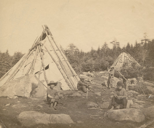 "Micmac wigwams, Nova Scotia"