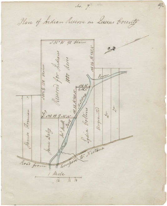 Map of part of the Indian Lands in Nova Scotia, 1842