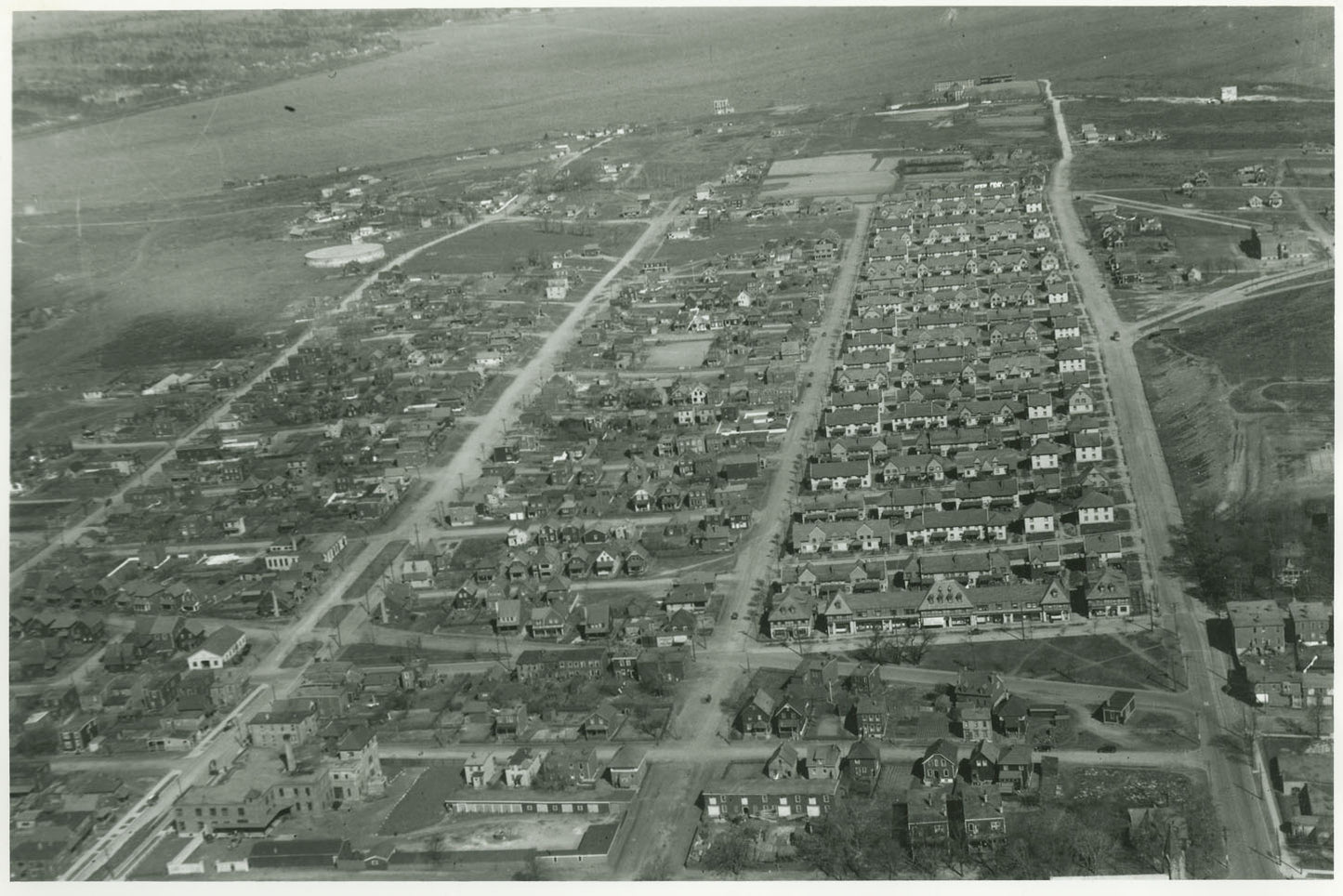 Aerial view of North End Halifax showing Hydrostone district