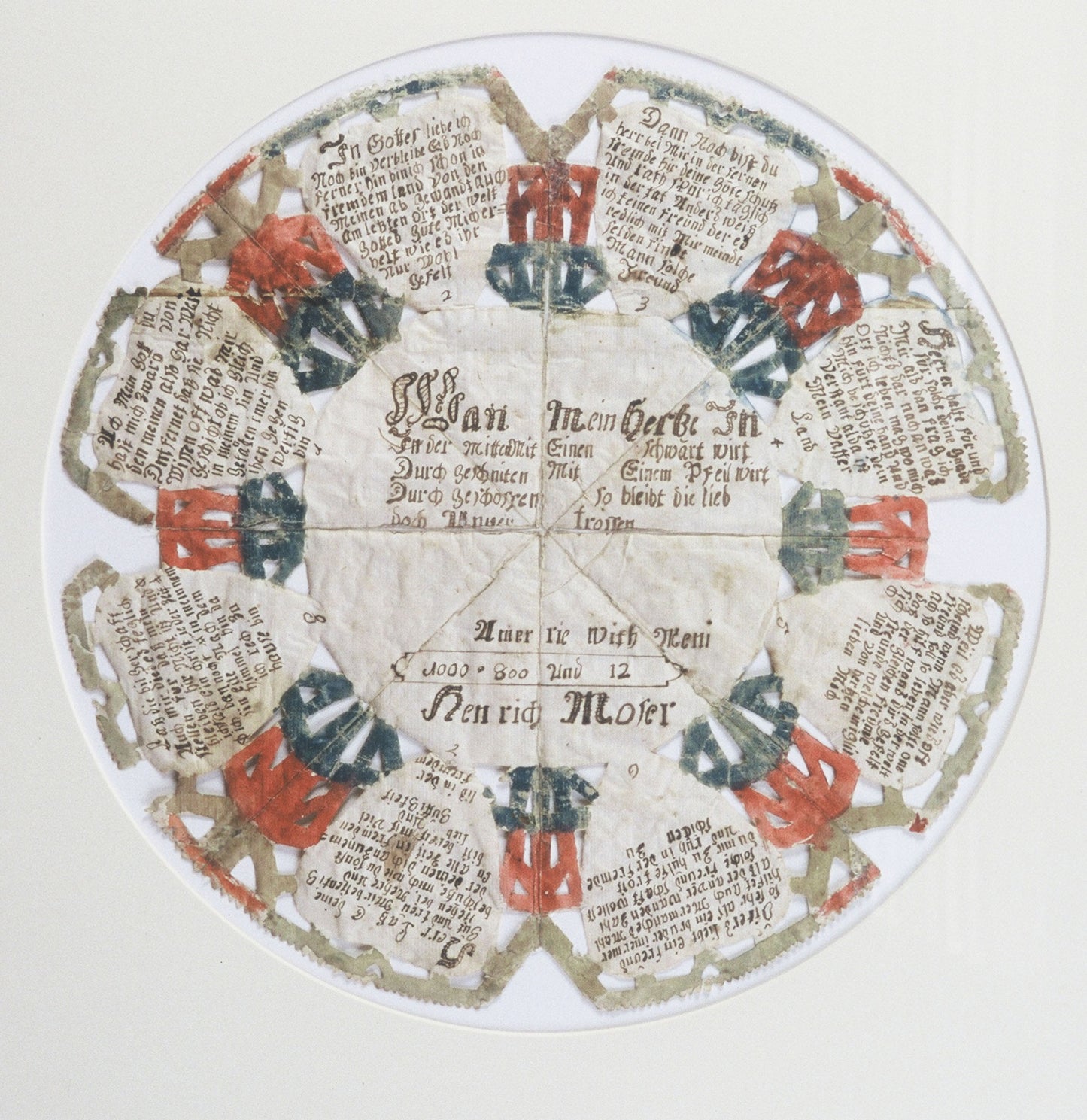 German Fraktur/Personal Record of Henrich Moser