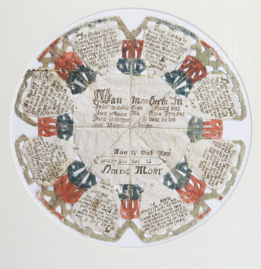 German Fraktur/Personal Record of Henrich Moser