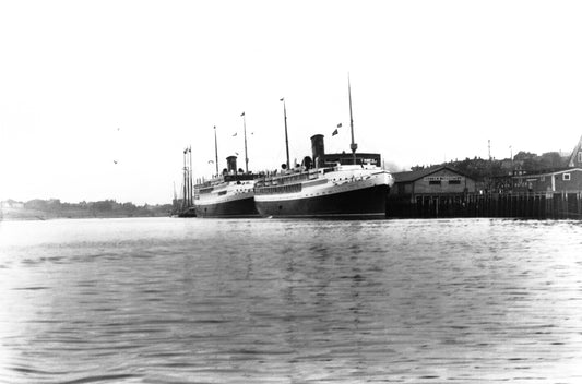 Ferries at dock, Boston & Yarmouth Line, Eastern Steamship Co. , Yarmouth, NS