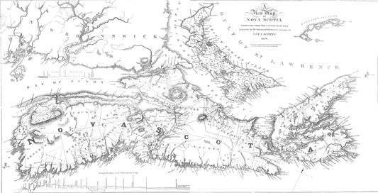 A New Map of Nova Scotia, compiled...for the Historical & Statistical Account of Nova Scotia