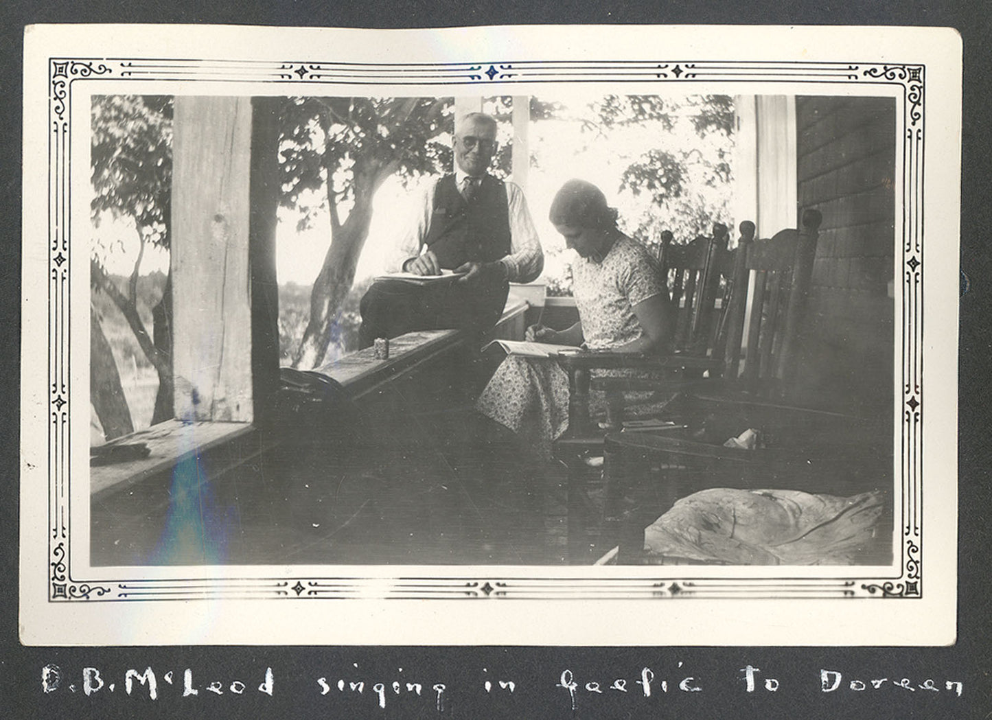 D.B. McLeod singing in Gaelic to Doreen