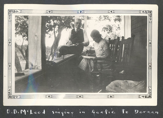 D.B. McLeod singing in Gaelic to Doreen