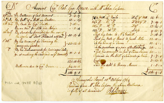 Account, Captain Robert George Bruce with John Easson