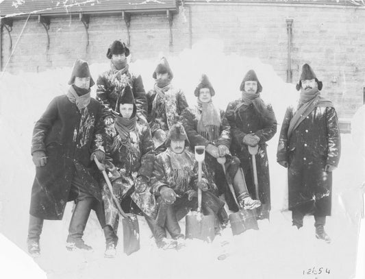 Shovelling detail at Halifax Citadel, Winter