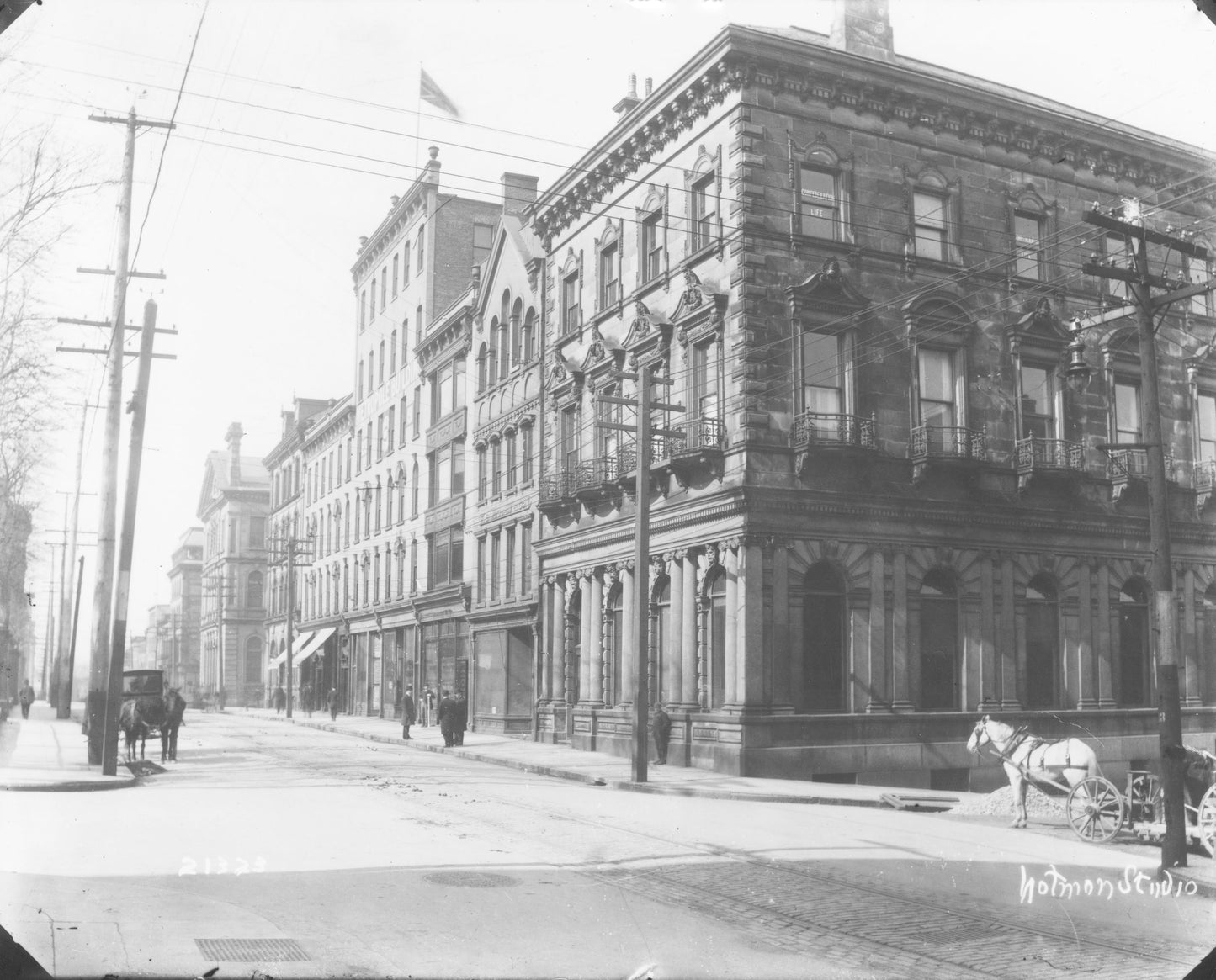 Corner of Hollis and Prince Streets, Halifax, Nova Scotia, Looking North