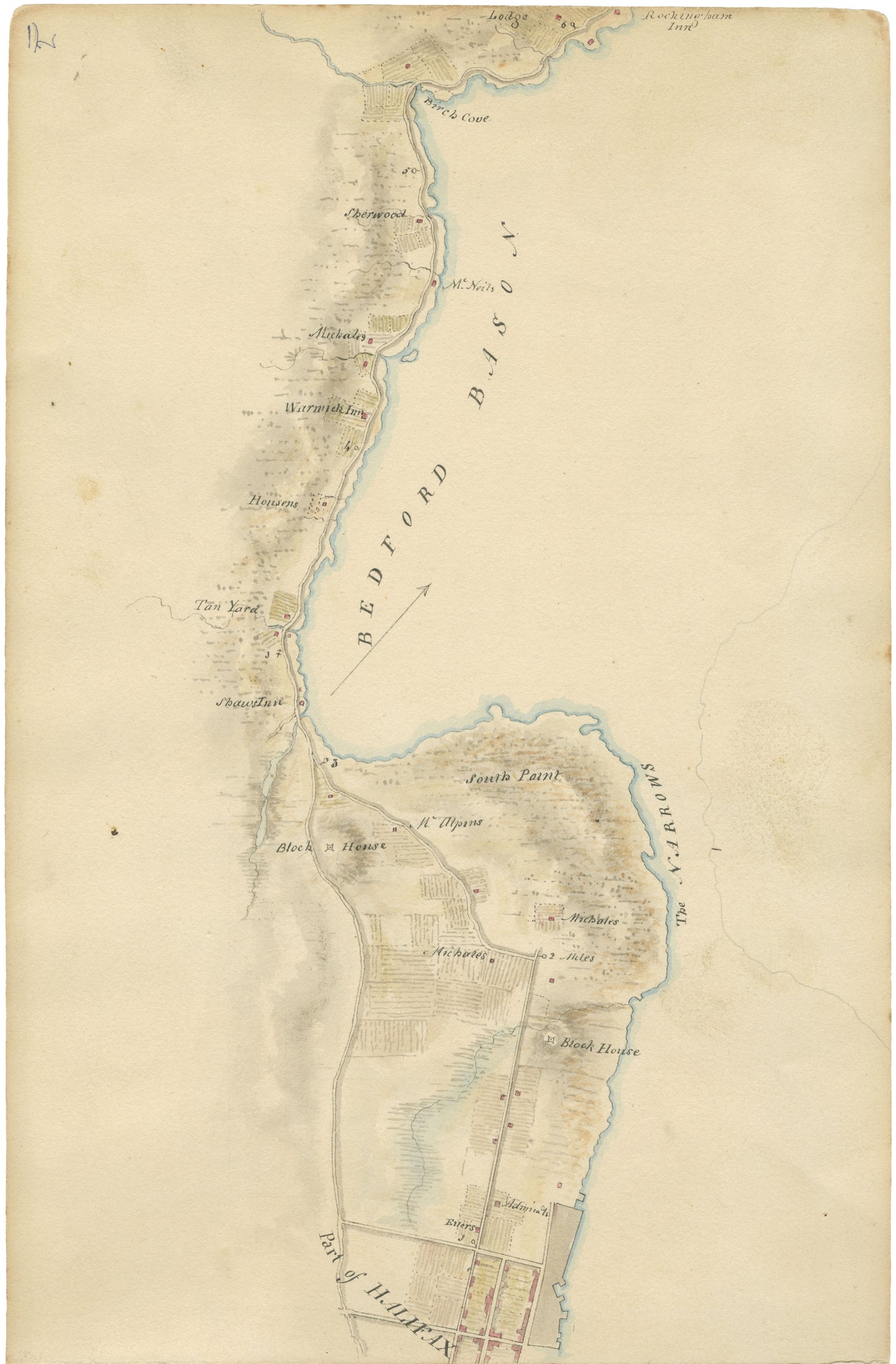 Sheet 2: Mile 0 to Mile 6: Halifax to Prince's Lodge