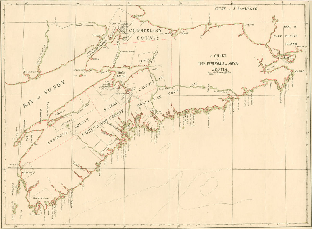 "A Chart of the Peninsula of Nova Scotia"