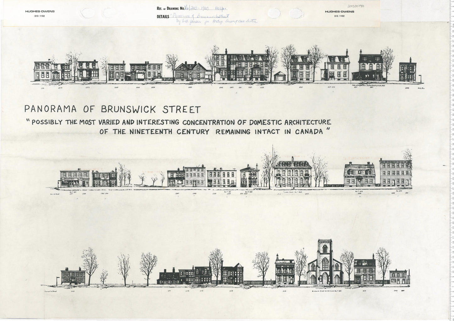 Panorama of Brunswick Street: by L.B.Jensen for Halifax Trust of Nova Scotia