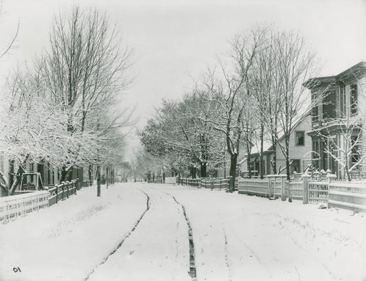 Street scene in winter – Hantsport, Nova Scotia