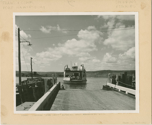 Ferry Steamer John Cabot entering Port Hawkesbury Dock