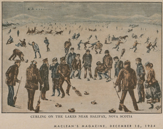 Curling on the lakes near Halifax, NS