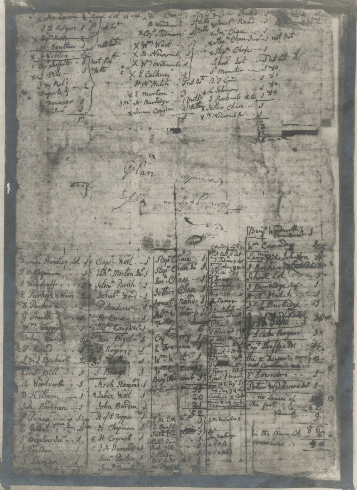 A Plan of the Town Plot of Cornwallis
