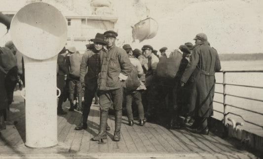 Chinese men returning from overseas, Pier 2