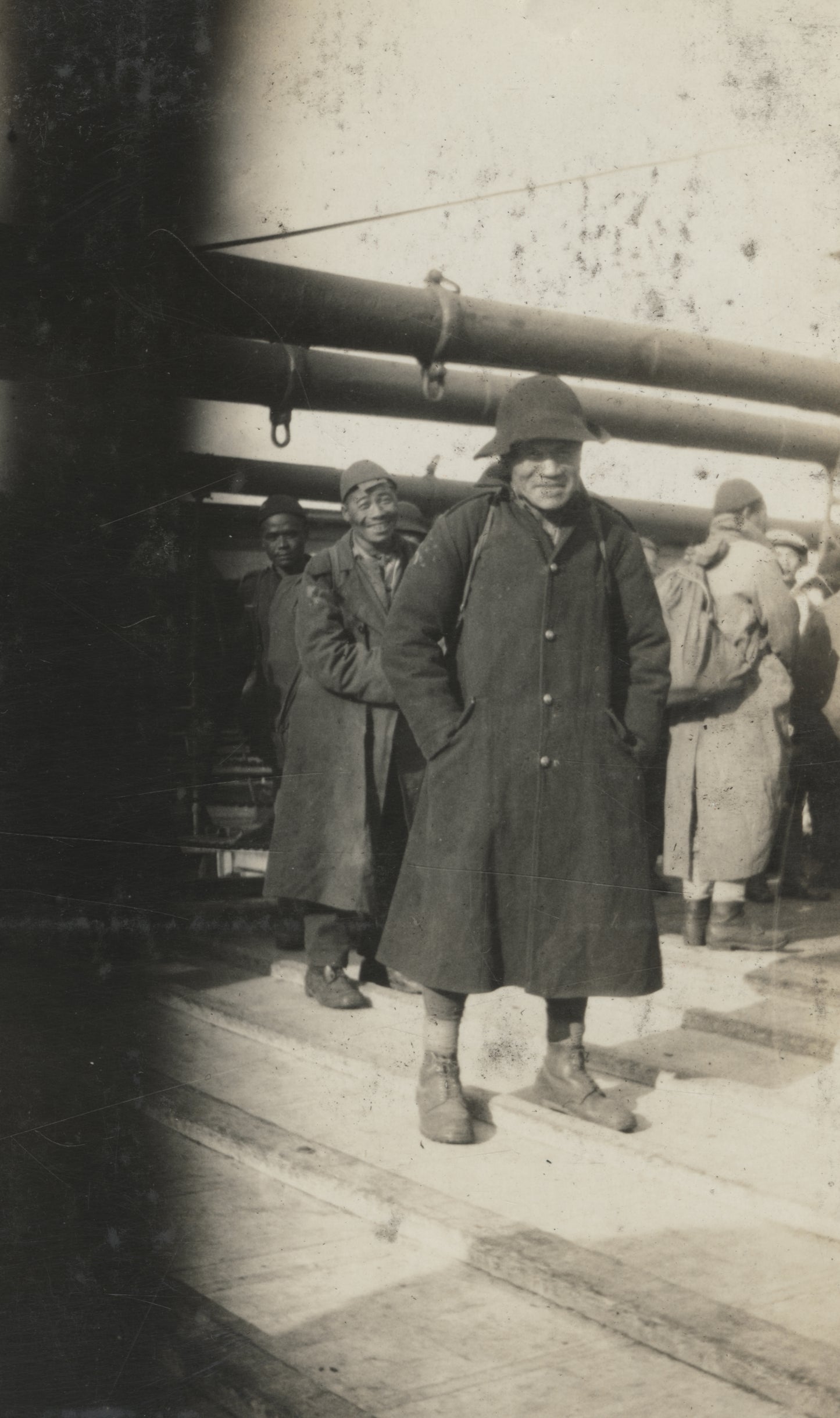 Chinese men returning from overseas, Pier 2