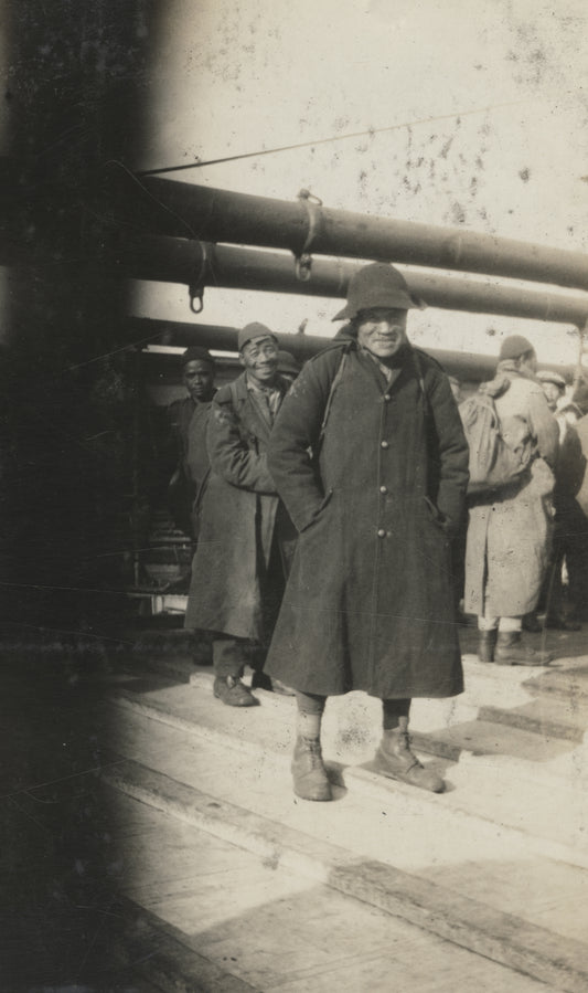 Chinese men returning from overseas, Pier 2