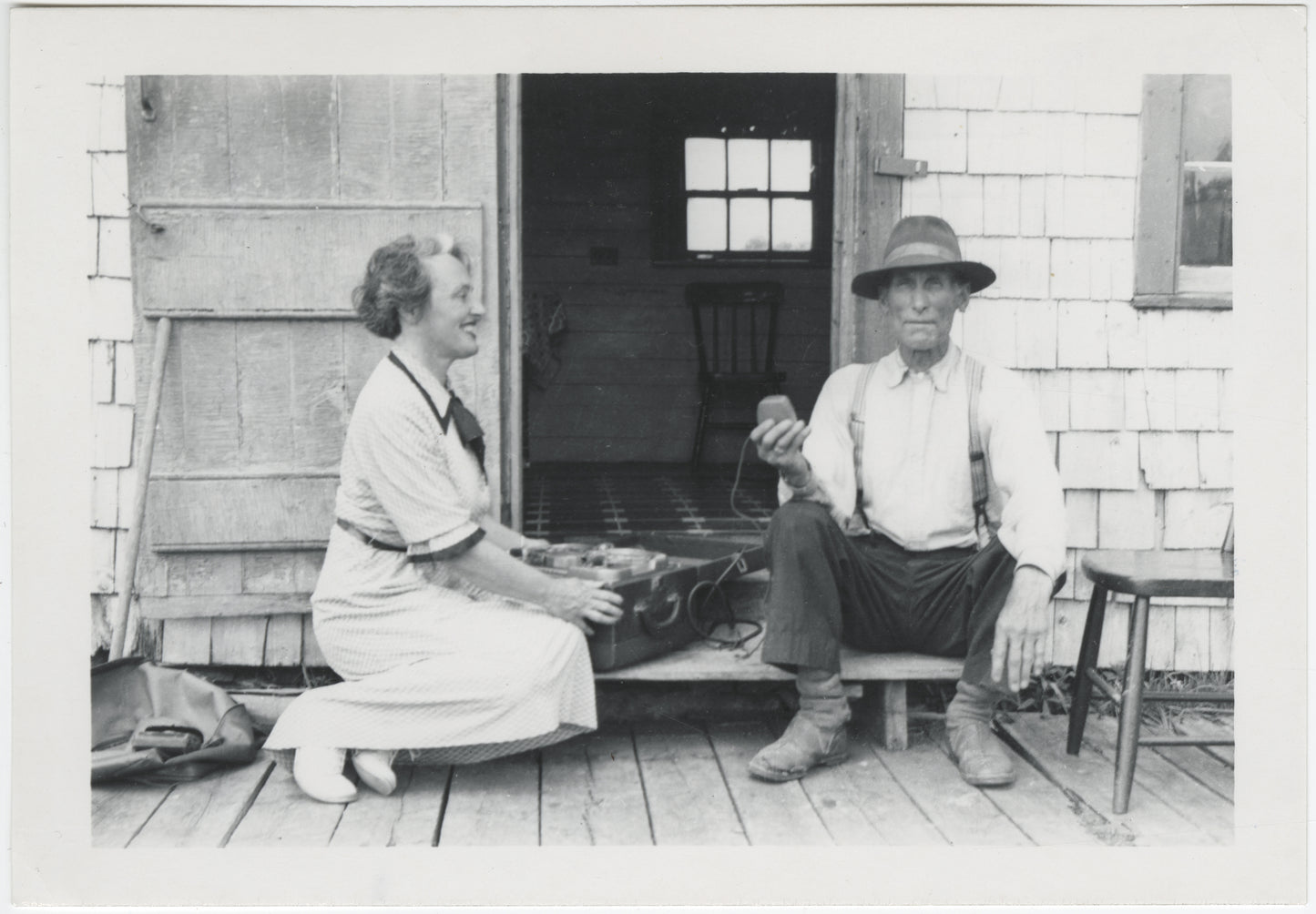 Helen Creighton recording Freeman Young, Petpeswick