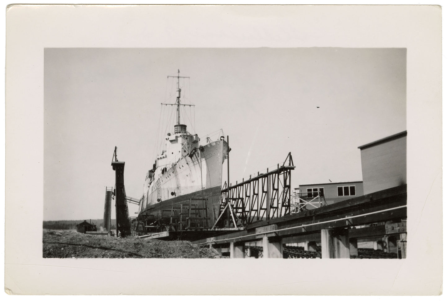 HMCS Niagara on the Ship Shelburne dockyard