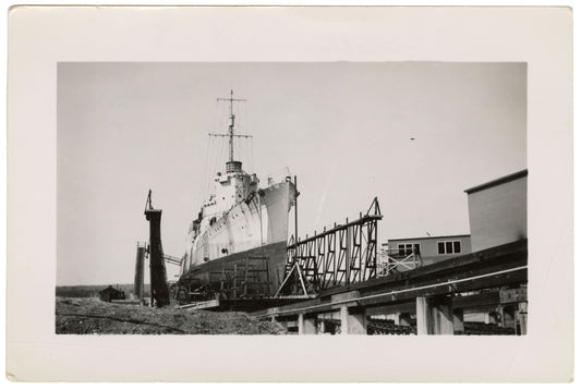 HMCS Niagara on the Ship Shelburne dockyard