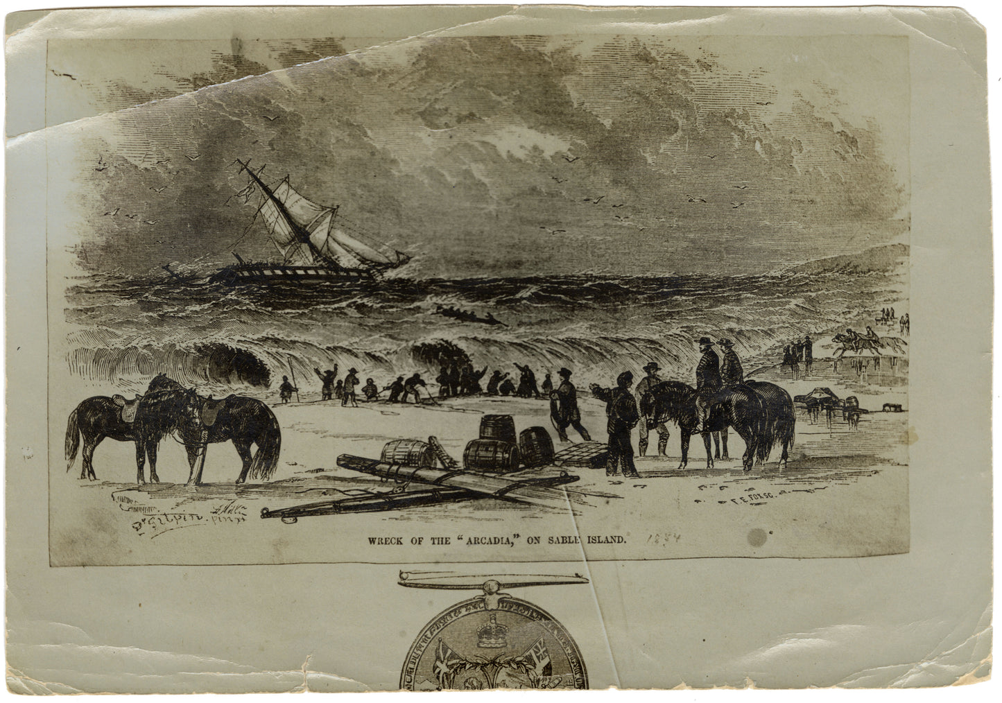 Wreck of the "Arcadia" on Sable Island