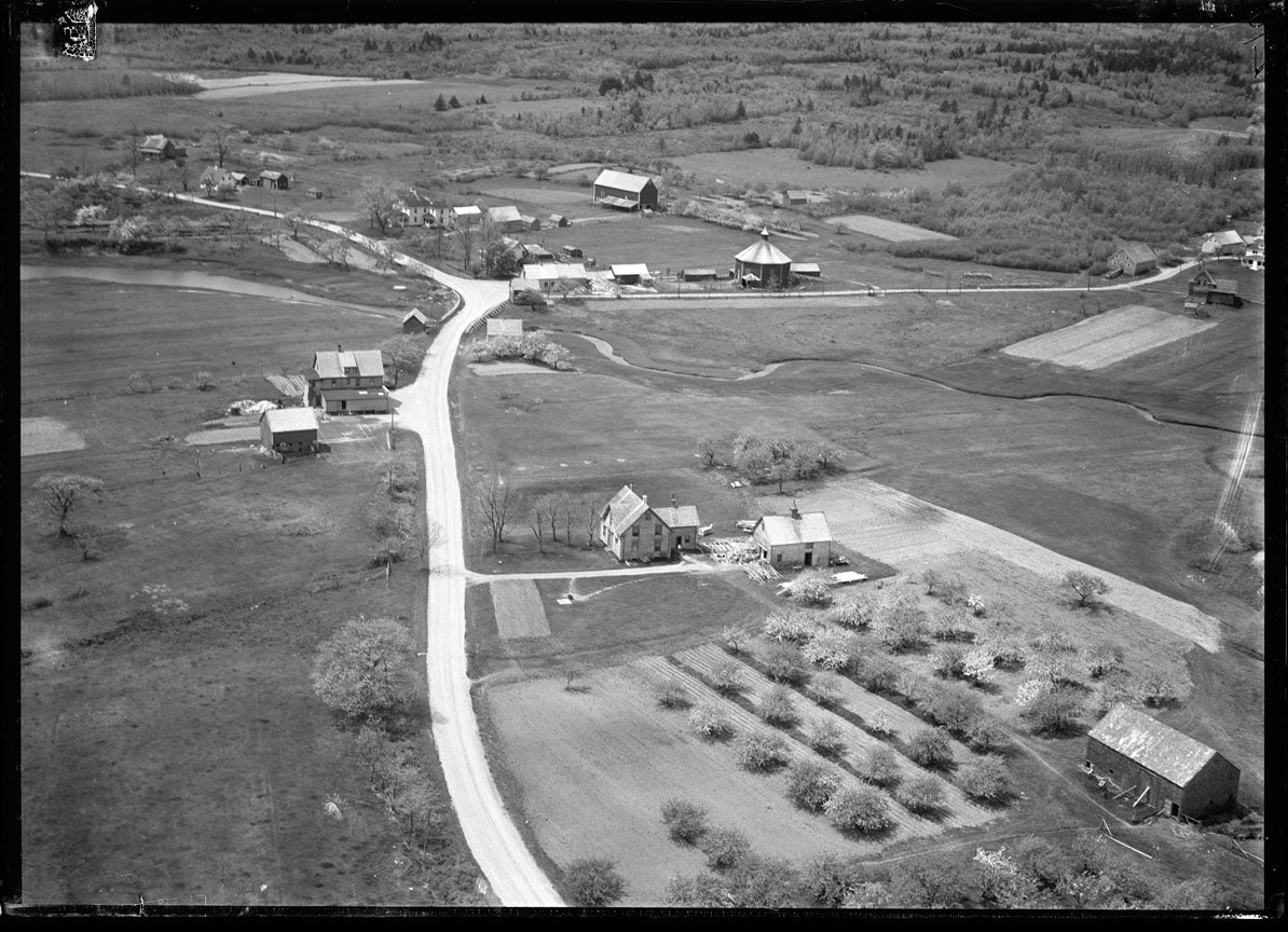 Aerial Photograph of Farms and Round Barn, Granville, Nova Scotia