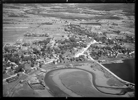 Aerial Photograph of Overview from Harbour, Parrsboro, Nova Scotia
