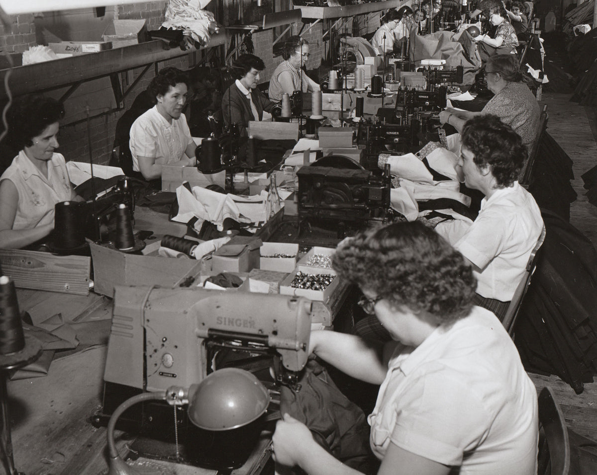 Sewing room, Maritime Pant Co., Amherst