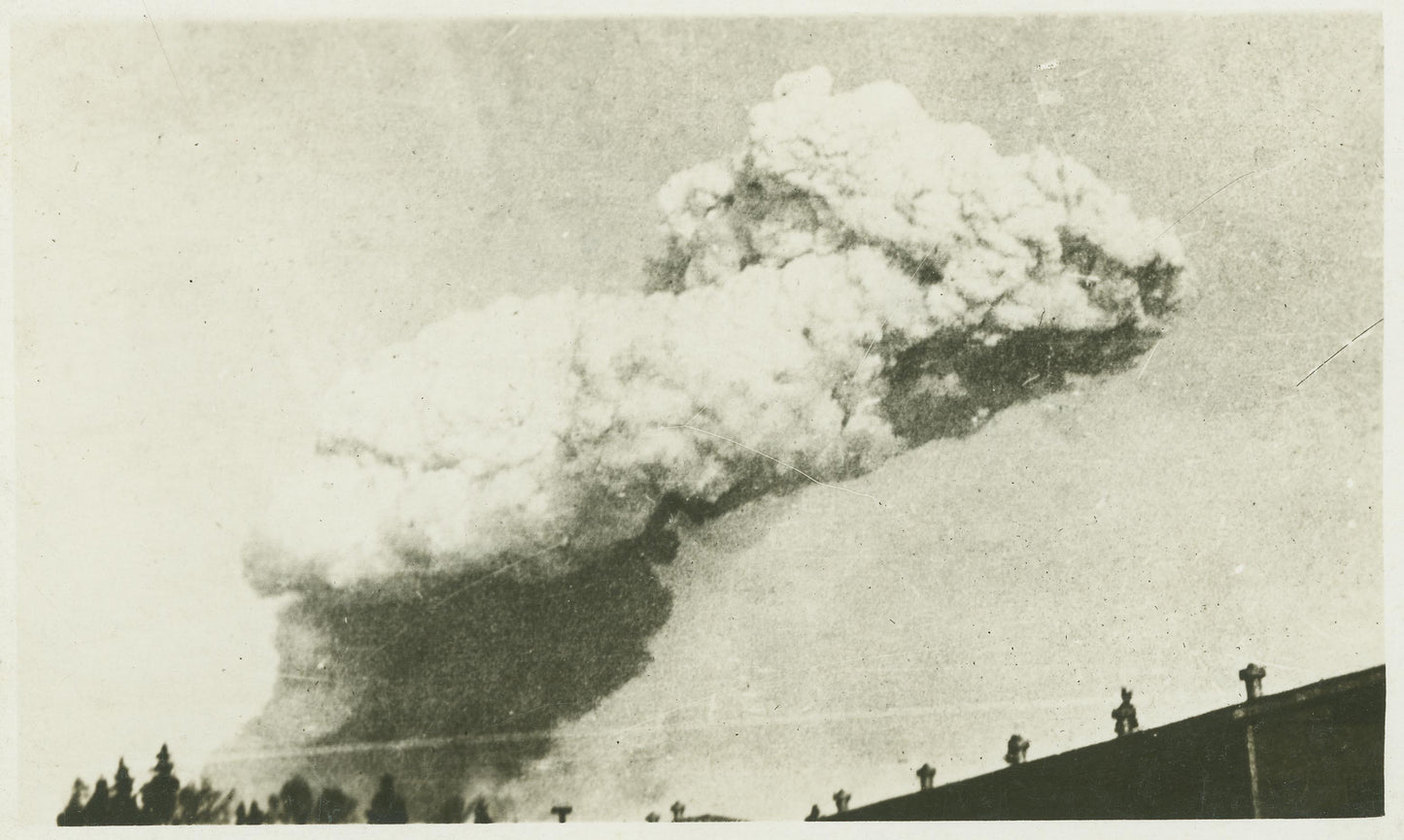 Smoke cloud from the Halifax Explosion, probably taken off McNabs Island