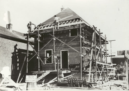 Wooden houses under construction, 18 and 42 Livingstone Street, Halifax