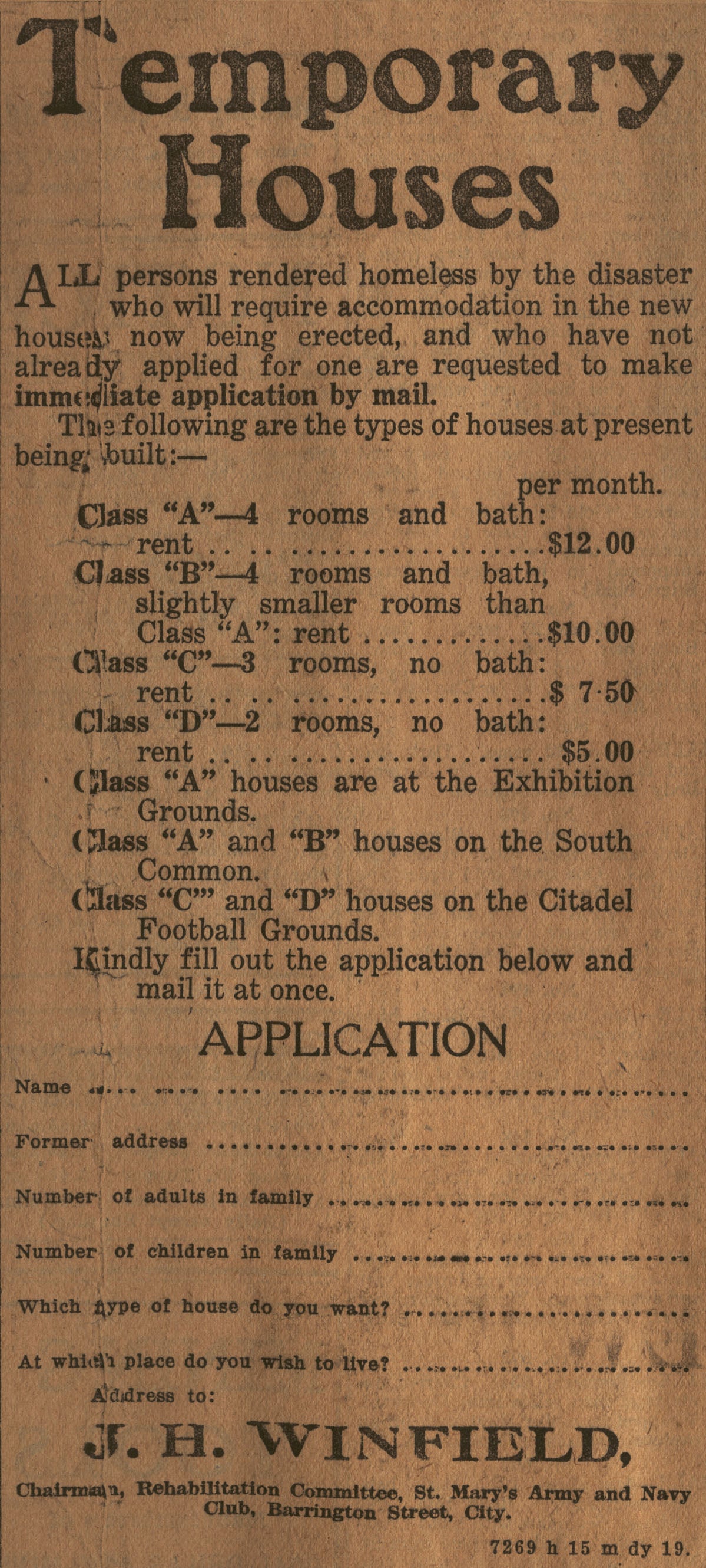 "Temporary houses"