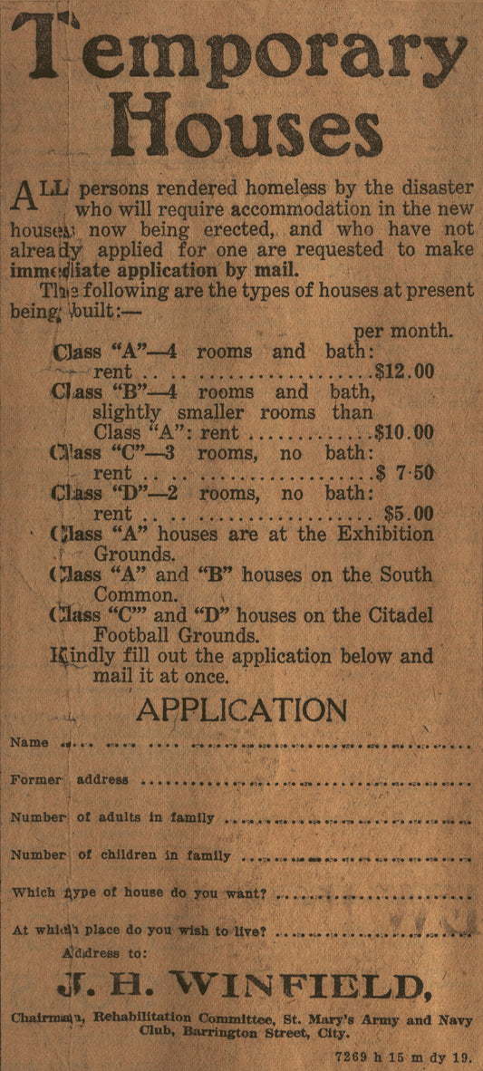 "Temporary houses"