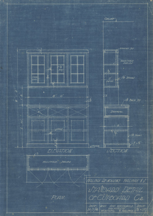 "Halifax Re-Housing, Halifax, N.S., Standard Detail, of Cupboard, C2"