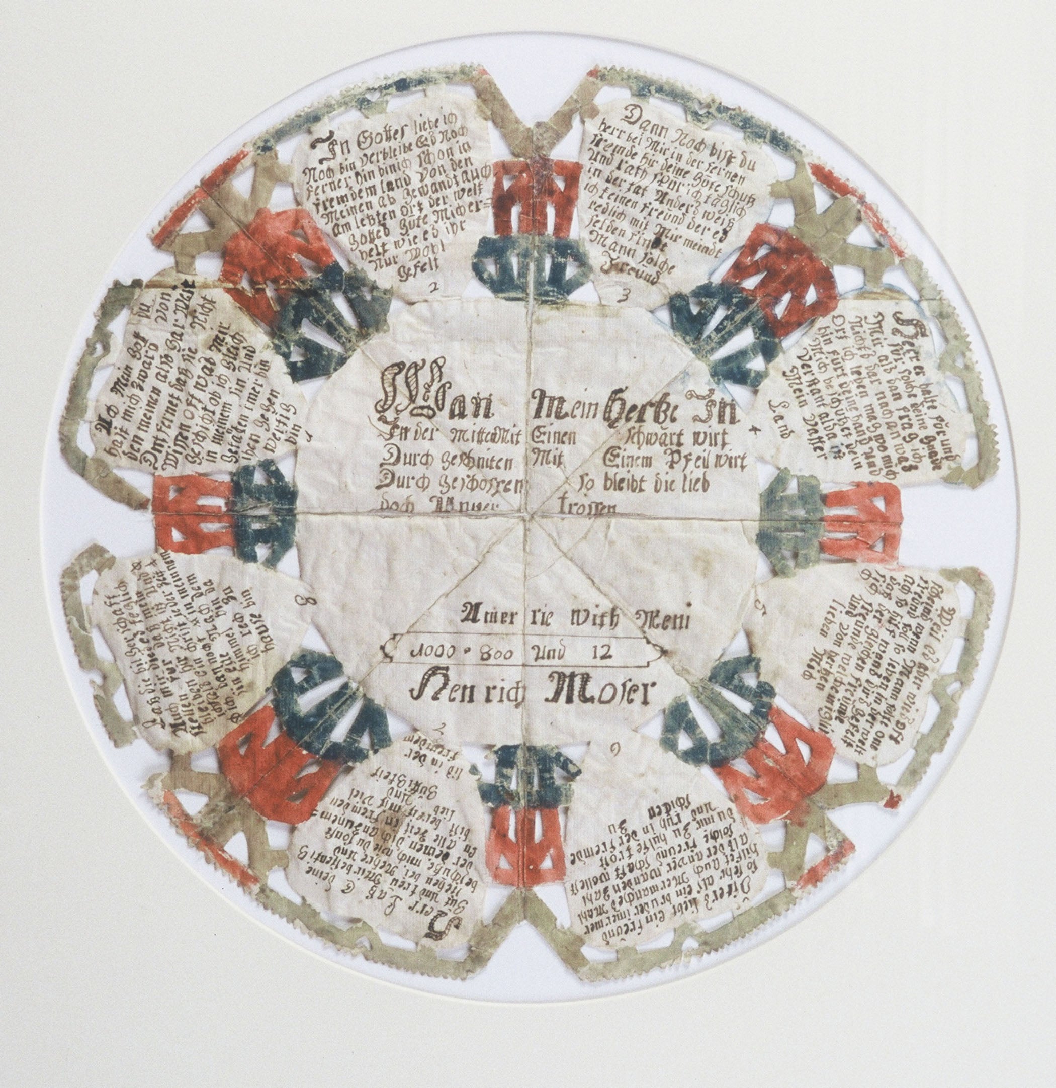 One Ns German Fraktur/Personal Record of Henrich Moser – Nova Scotia Archives