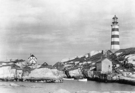 Sambro Island lighthouse in winter