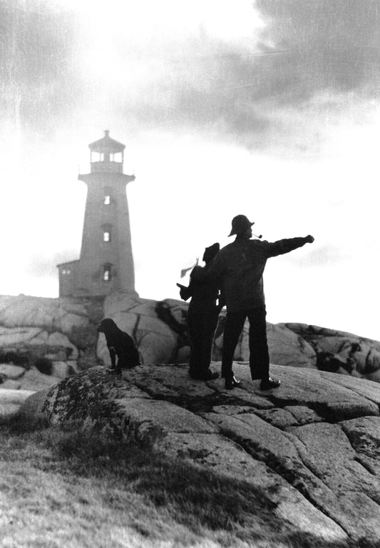 Lighthouse in Silhouette, Peggy's Cove, NS