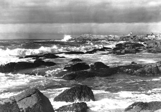 Landwash, Peggy's Cove lighthouse in distance