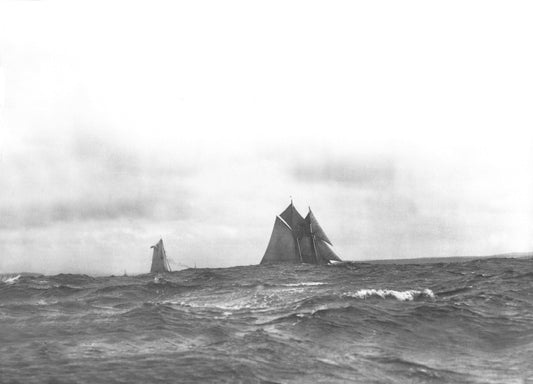 ''In the Seaway; Bluenose with Columbia''