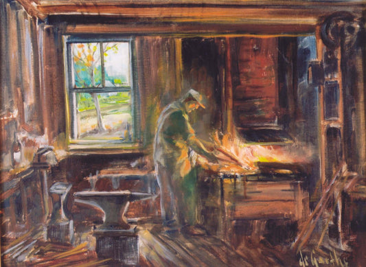 William E. deGarthe "Morley at the Forge"