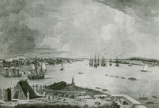 The Town and Harbour of Halifax in Nova Scotia As it appears from George's Island looking up to the King's Yard and Basin