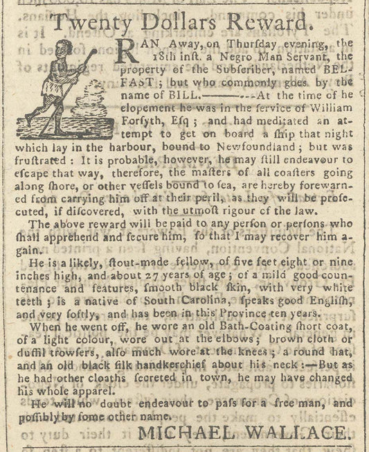 Runaway slave advertisement