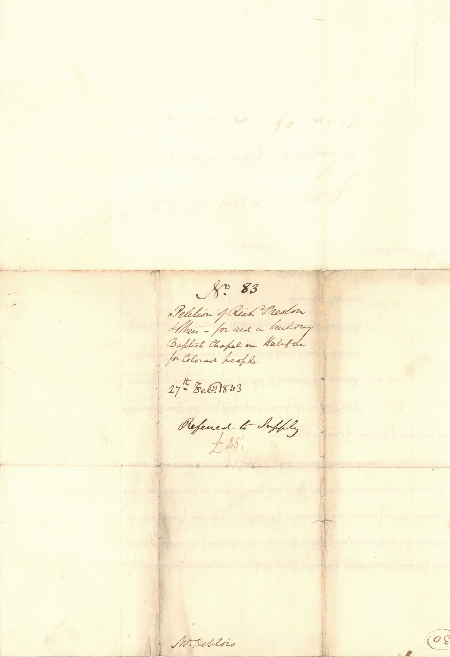 Petition from Richard Preston and others concerning the African Baptist Church