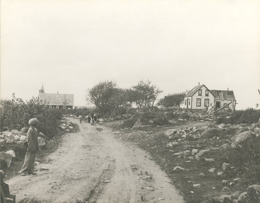 Scene at North Preston, showing the Baptist church