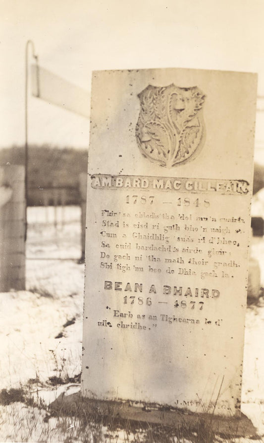 Grave of the Gaelic bard at Marshy Hope