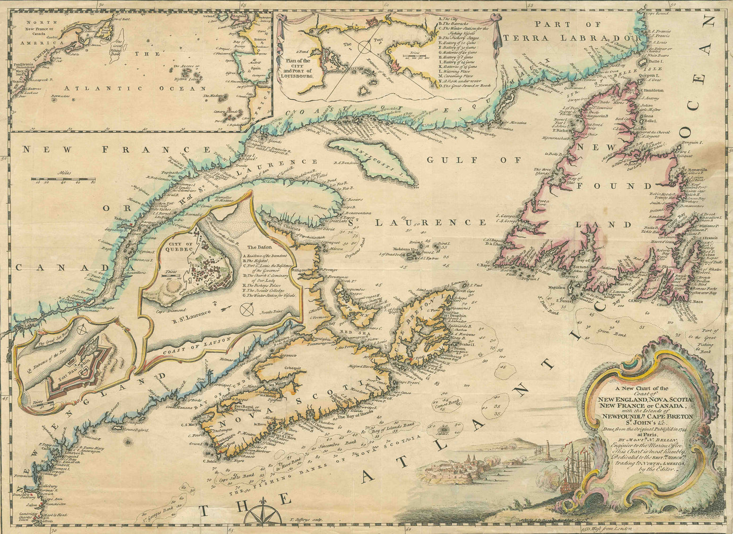 "A New Chart of the Coast of New England, Nova Scotia, New France or Canada"