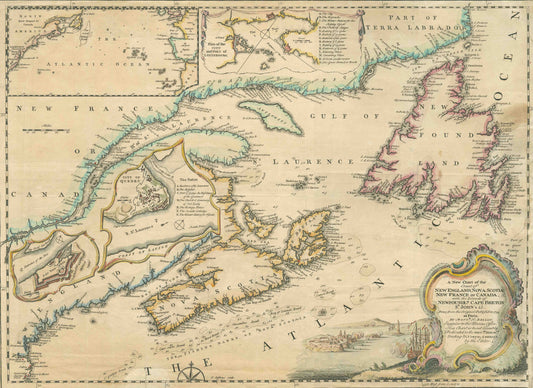 "A New Chart of the Coast of New England, Nova Scotia, New France or Canada"